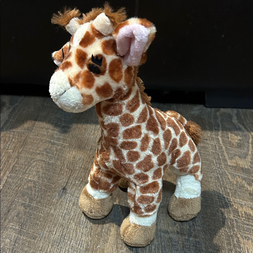 GANZ Brown and Cream Giraffe Plush Toy Retired‎ 11 inches